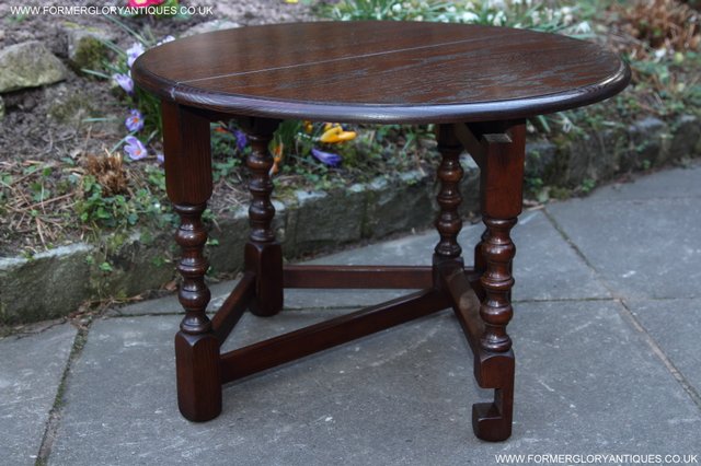 Image 25 of OLD CHARM OAK SIDE END OCCASIONAL COFFEE LAMP PHONE TABLE