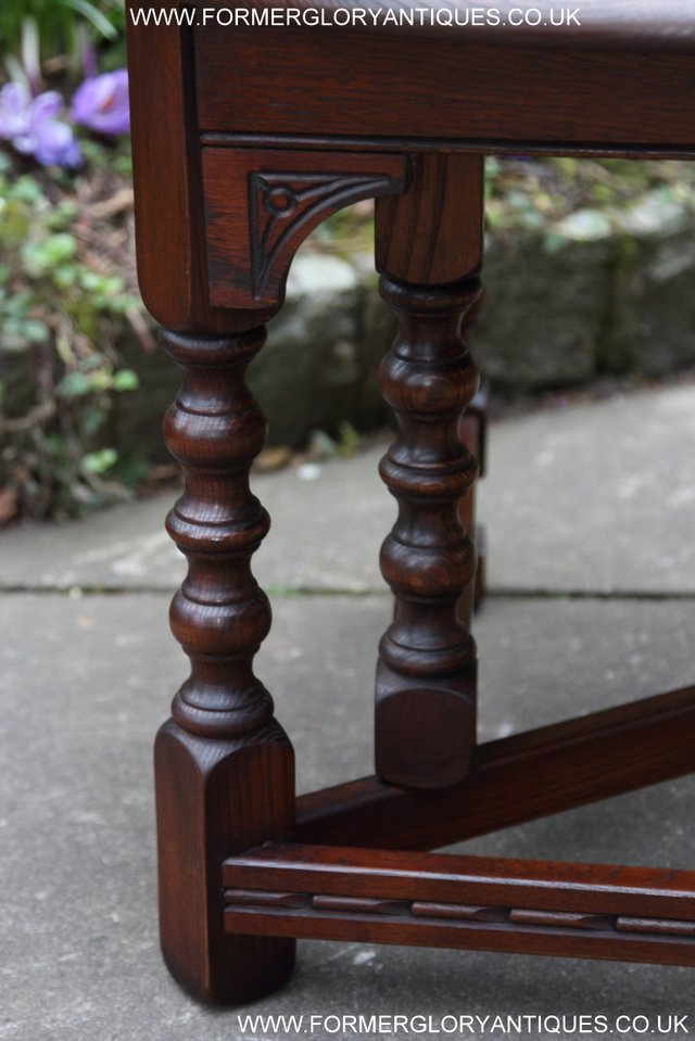 Image 26 of OLD CHARM OAK SIDE END OCCASIONAL COFFEE LAMP PHONE TABLE