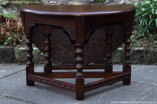 Image 36 of OLD CHARM OAK SIDE END OCCASIONAL COFFEE LAMP PHONE TABLE