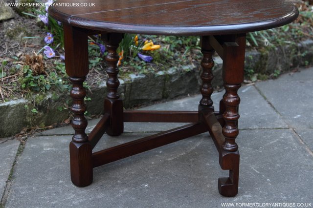 Image 37 of OLD CHARM OAK SIDE END OCCASIONAL COFFEE LAMP PHONE TABLE