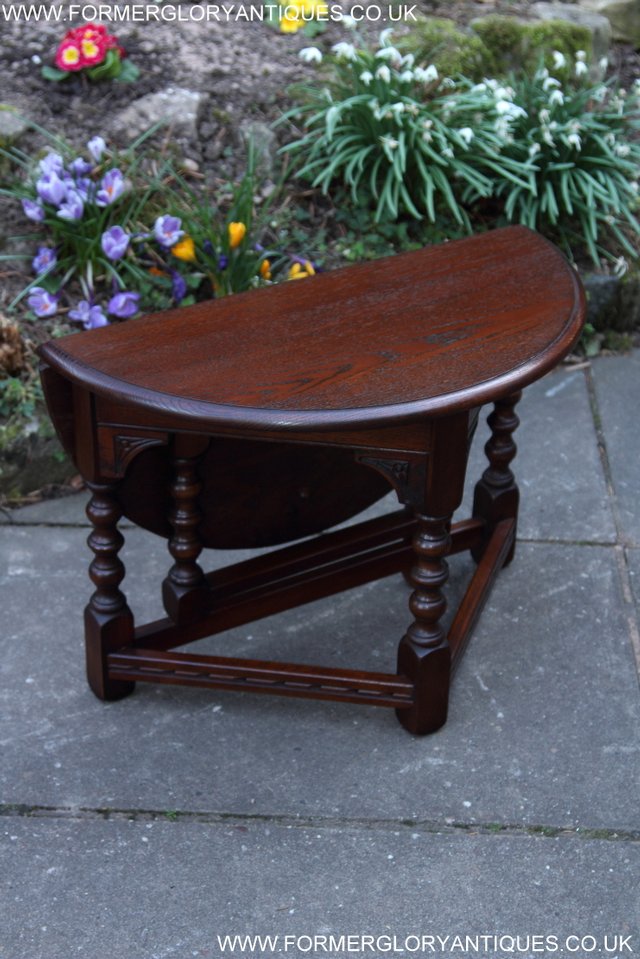 Image 38 of OLD CHARM OAK SIDE END OCCASIONAL COFFEE LAMP PHONE TABLE