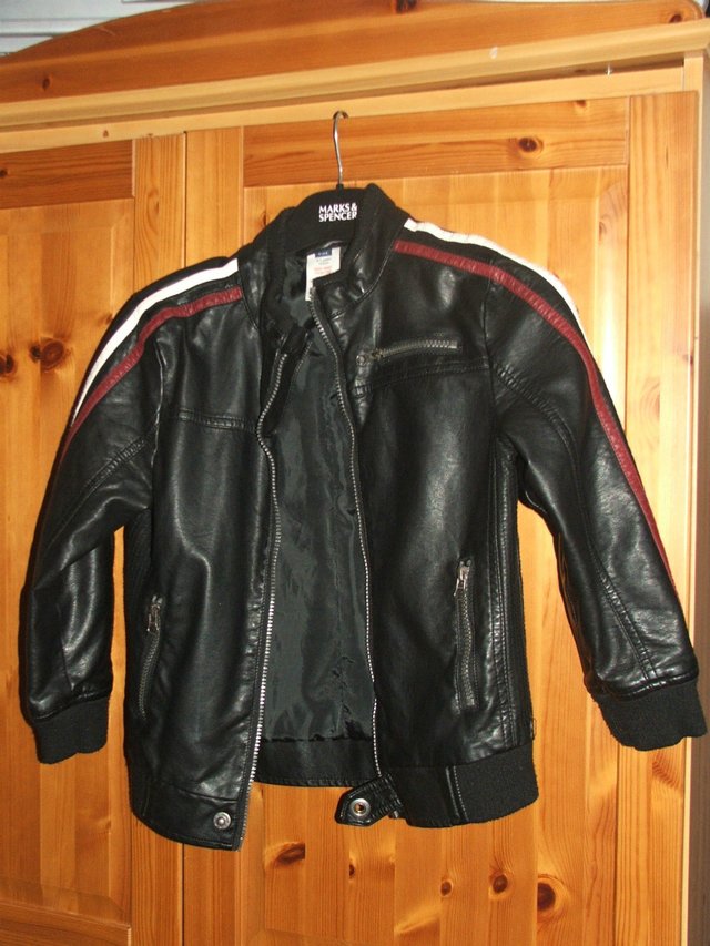Preview of the first image of boys leather jacket.
