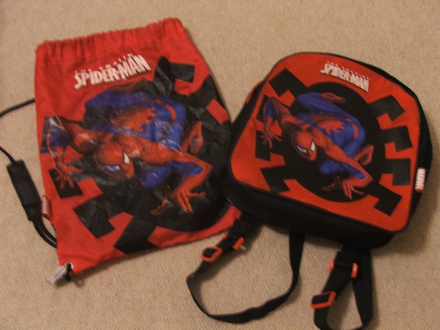 Preview of the first image of Spider-man rucksack and pump bag.