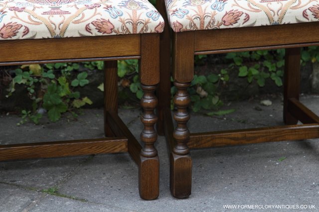 Image 26 of OLD CHARM LIGHT OAK KITCHEN DINING SET TABLE FOUR CHAIRS