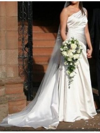 Preview of the first image of Stunning one shouldered Sincerity wedding dress.