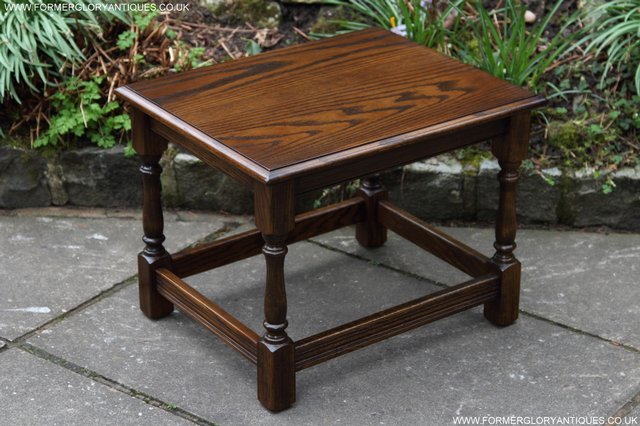 Image 20 of JAYCEE OAK NEST OF COFFEE LAMP TABLES BOOKCASE MAG RACK