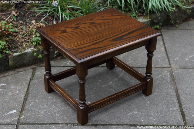 Image 27 of JAYCEE OAK NEST OF COFFEE LAMP TABLES BOOKCASE MAG RACK