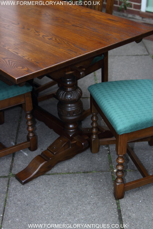 Image 44 of OLD CHARM LIGHT OAK KITCHEN DINING TABLE & SIX CHAIRS