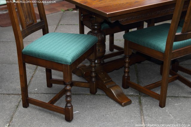Image 51 of OLD CHARM LIGHT OAK KITCHEN DINING TABLE & SIX CHAIRS