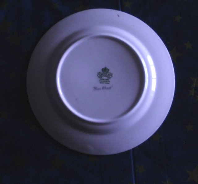 Image 2 of 5 Aynsley china side plates Blue Wheat