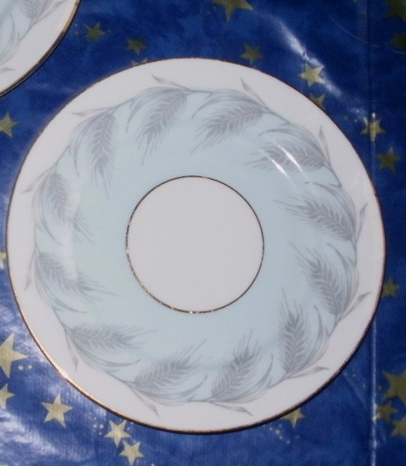 Image 3 of 5 Aynsley china side plates Blue Wheat