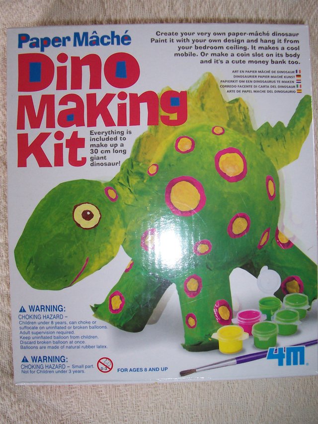 Preview of the first image of New Dinosaur papier mache making kit.