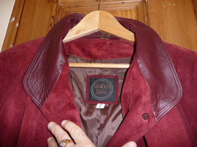 Image 2 of Red Suede Coat