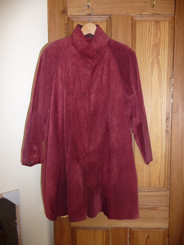 Image 3 of Red Suede Coat