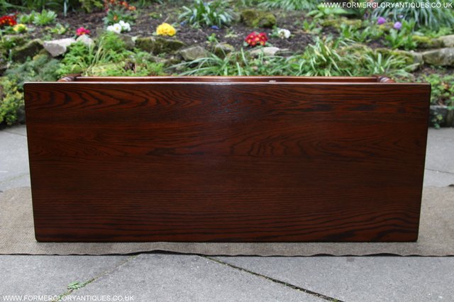 Image 16 of OLD CHARM NEST OF THREE OAK COFFEE TABLES CABINET TV STAND