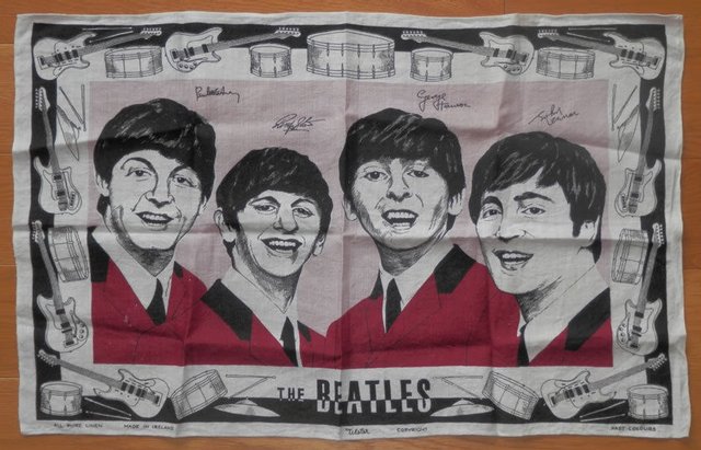 Preview of the first image of Beatles Original Irish Linen Tea Towel.