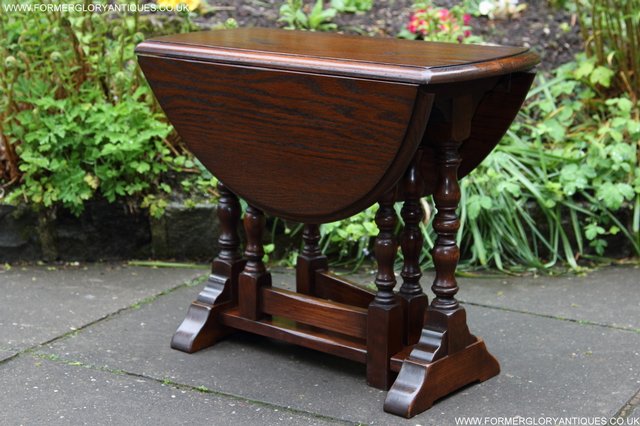 Image 6 of BEVAN FUNNELL OAK SIDE OCCASIONAL COFFEE LAMP PHONE TABLE