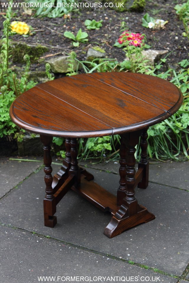 Image 10 of BEVAN FUNNELL OAK SIDE OCCASIONAL COFFEE LAMP PHONE TABLE