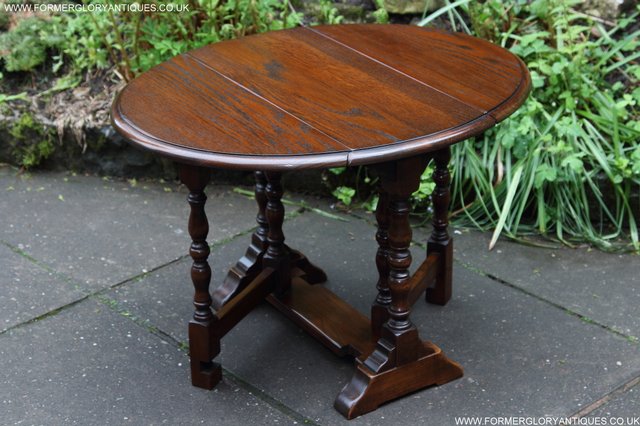 Image 12 of BEVAN FUNNELL OAK SIDE OCCASIONAL COFFEE LAMP PHONE TABLE