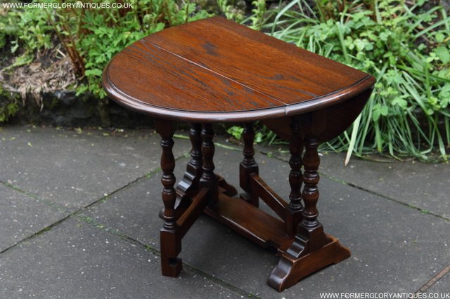 Image 14 of BEVAN FUNNELL OAK SIDE OCCASIONAL COFFEE LAMP PHONE TABLE