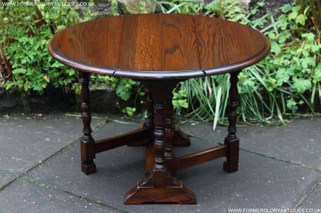 Image 21 of BEVAN FUNNELL OAK SIDE OCCASIONAL COFFEE LAMP PHONE TABLE