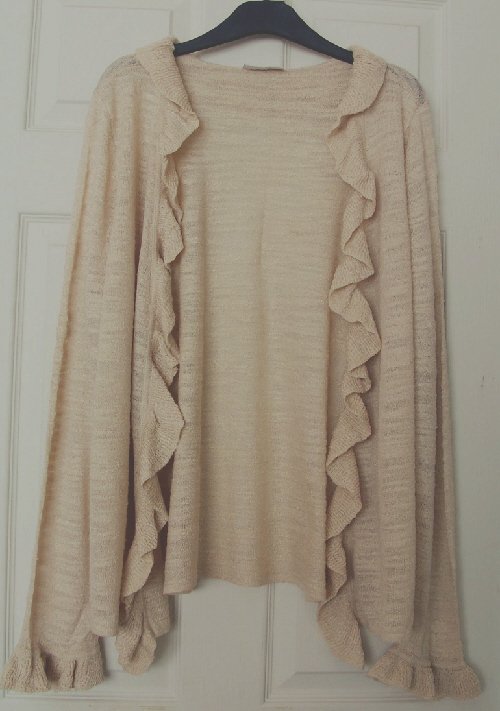 Preview of the first image of Gorgeous ladies frilled cardigan by bhs - sz 18  B22.