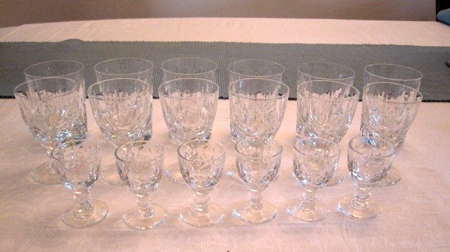 Image 3 of Royal Brierley "Winchester" Lead Crystal Glasses.