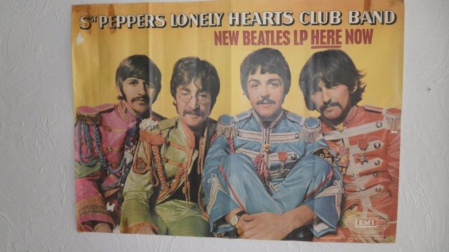 Preview of the first image of WANTED ORIGINAL BEATLES SGT PEPPER POSTER.