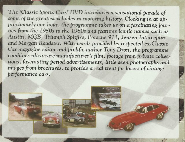 Image 4 of CLASSIC SPORTS CARS DVD. REGION 2-RUNNING TIME:53 MINS