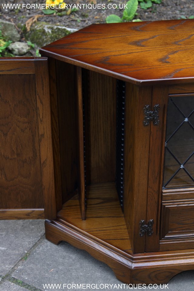 Image 14 of OLD CHARM STYLE OAK TV HI FI DVD CD STAND TABLE CABINET