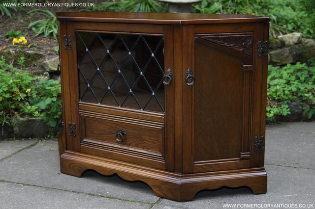 Image 18 of OLD CHARM STYLE OAK TV HI FI DVD CD STAND TABLE CABINET