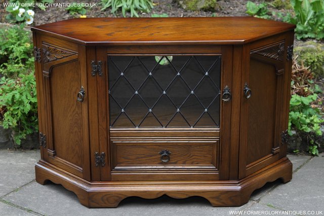 Image 24 of OLD CHARM STYLE OAK TV HI FI DVD CD STAND TABLE CABINET