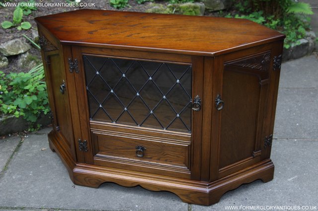 Image 40 of OLD CHARM STYLE OAK TV HI FI DVD CD STAND TABLE CABINET
