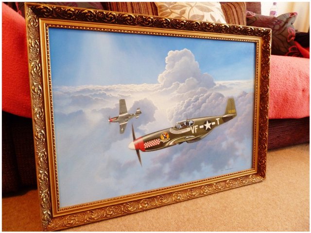 Image 2 of A LOVELY ORIGINAL J WHITWORTH OIL PAINTING OF P51 MUSTANGS