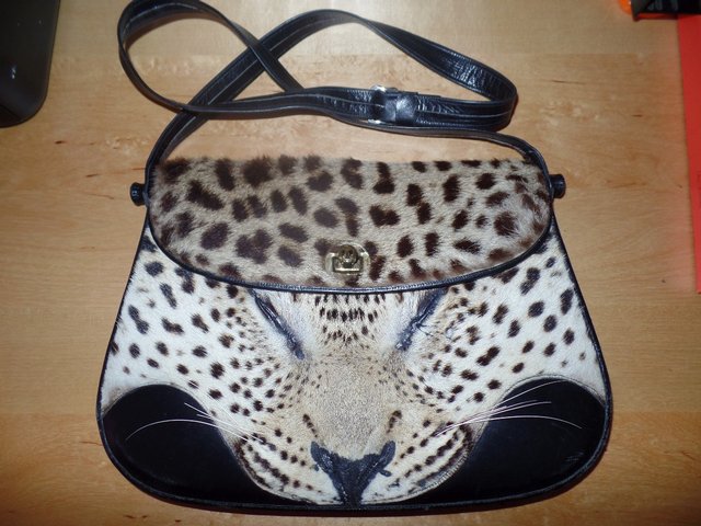 Preview of the first image of Genuine African 1950's Real fur Handbag.