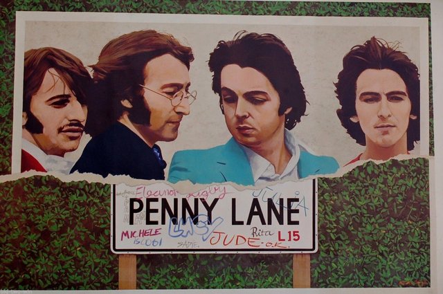 Preview of the first image of Beatles Fan Club Poster Penny Lane Via TV Times.