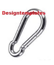 Preview of the first image of Carabiner 50mm Snap Spring Loaded Clip DIY (Qty = 4).