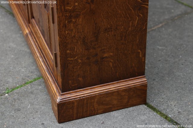 Image 7 of TITCHMARSH GOODWIN STYLE OAK OPEN BOOKCASE CD DVD CABINET