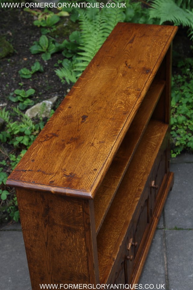 Image 45 of TITCHMARSH GOODWIN STYLE OAK OPEN BOOKCASE CD DVD CABINET