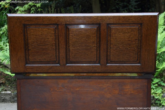 Image 37 of CARVED OAK MONKS BENCH ARMCHAIR HALL SEAT PEW TABLE SETTLE