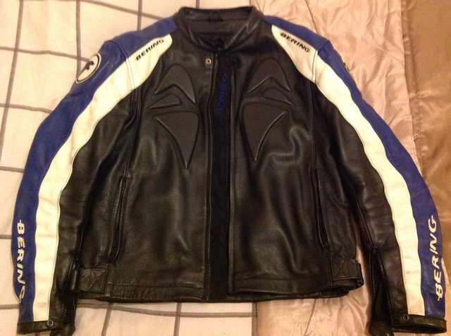 Preview of the first image of Bering leather bike jacket.