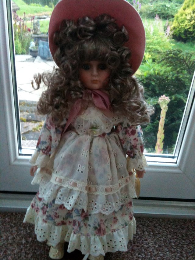 Preview of the first image of Porcelain Alberon doll "Jenny" approx 16" high.