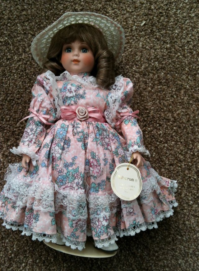 Image 3 of Porcelain Alberon doll approx 14" high