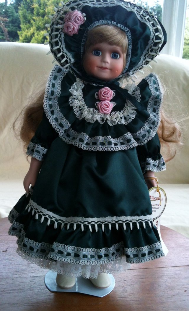 Preview of the first image of Porcelain Alberon doll "Teresa" approx 12" high.