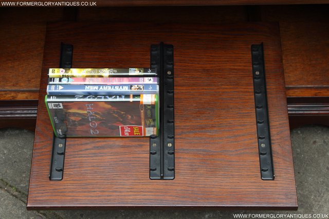 Image 18 of OLD CHARM TUDOR OAK TV HI FI DVD CD STAND TABLE CABINET