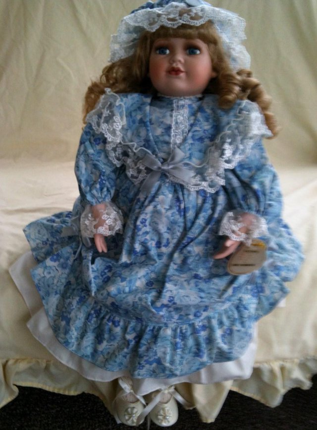 Preview of the first image of Porcelain Alberon doll "Victoria" approx 21" high.