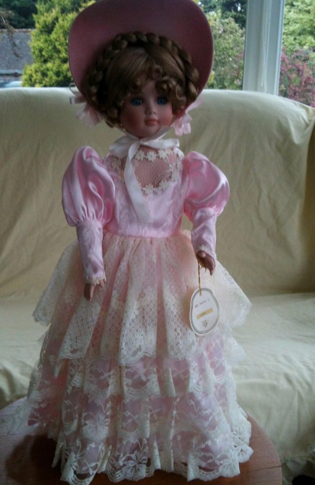 Preview of the first image of Porcelain Alberon doll "Lara" approx 19" high.