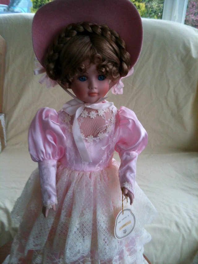 Image 3 of Porcelain Alberon doll "Lara" approx 19" high