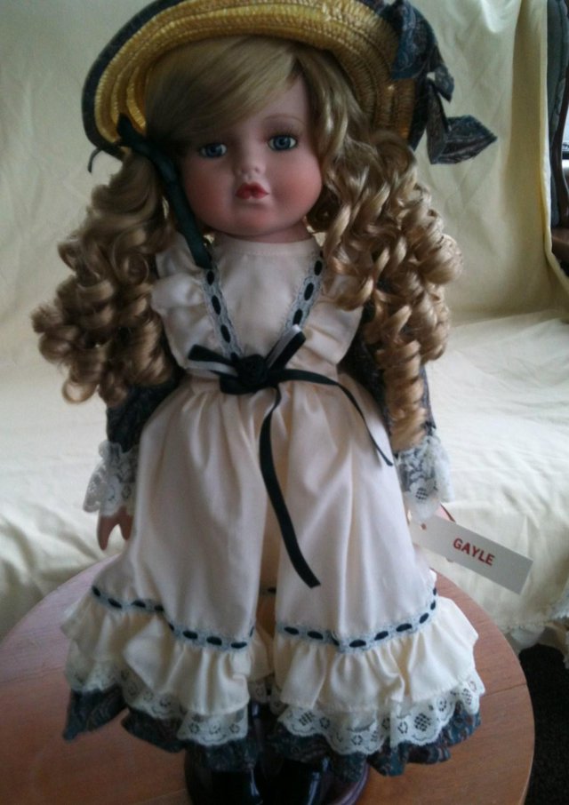 Preview of the first image of Porcelain Alberon doll "Gayle" approx 17" high.