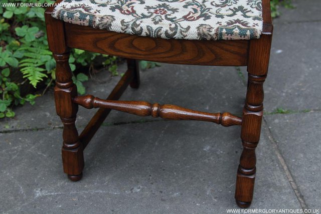 Image 34 of SIX OAK LADDER BACK OLD CHARM STYLE DINING CHAIRS ARMCHAIRS